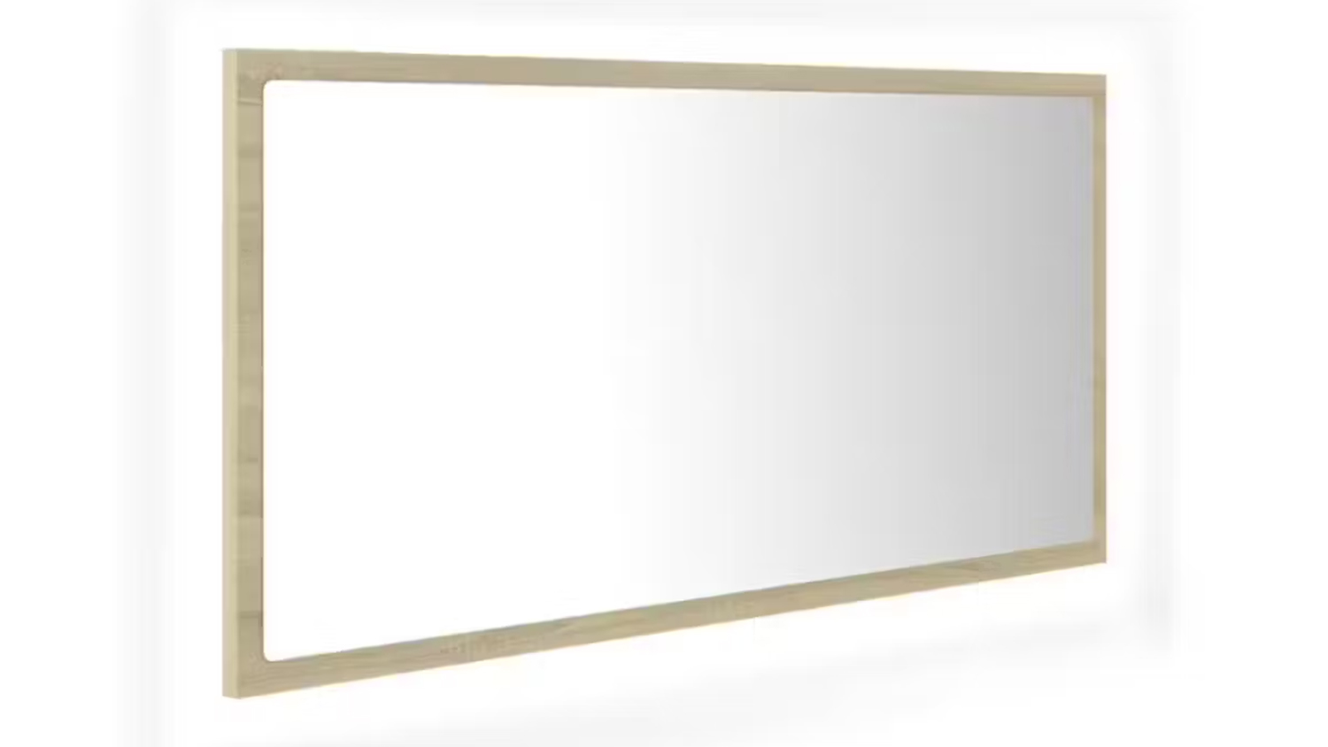 NNEVL LED Backlit Bathroom Mirror in 90 x 8.5 x 37cm Sonoma oak