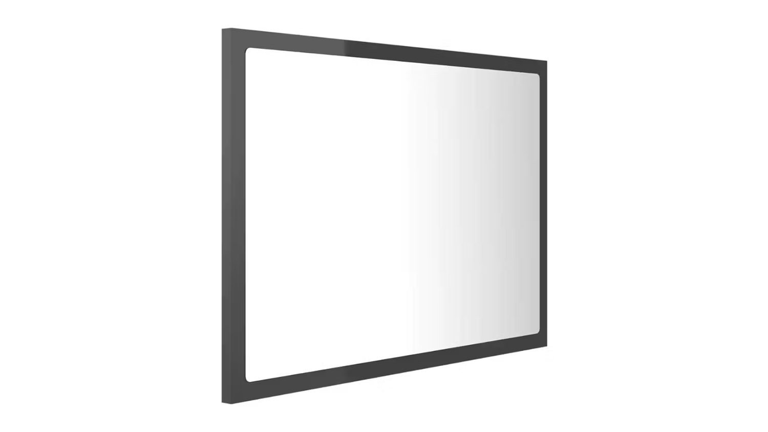 NNEVL LED Backlit Bathroom Mirror 60 x 8.5 x 37cm - Gloss Grey