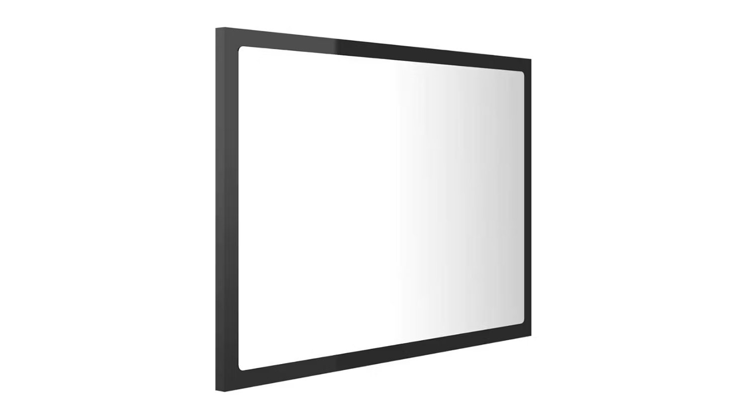 NNEVL LED Backlit Bathroom Mirror 60 x 8.5 x 37cm - Gloss Black
