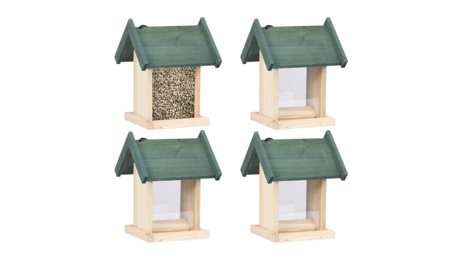 A full view of the 4-Piece Bird Feeder