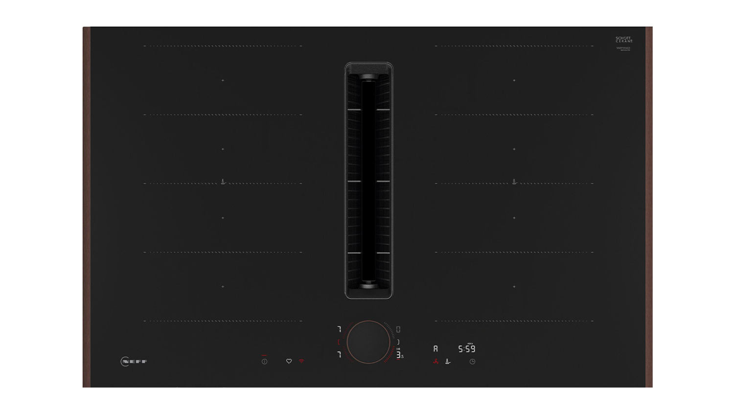 Neff 80cm 4 Zone Induction Cooktop with Downdraft Rangehood - Flex Design (V68YYX4C0)