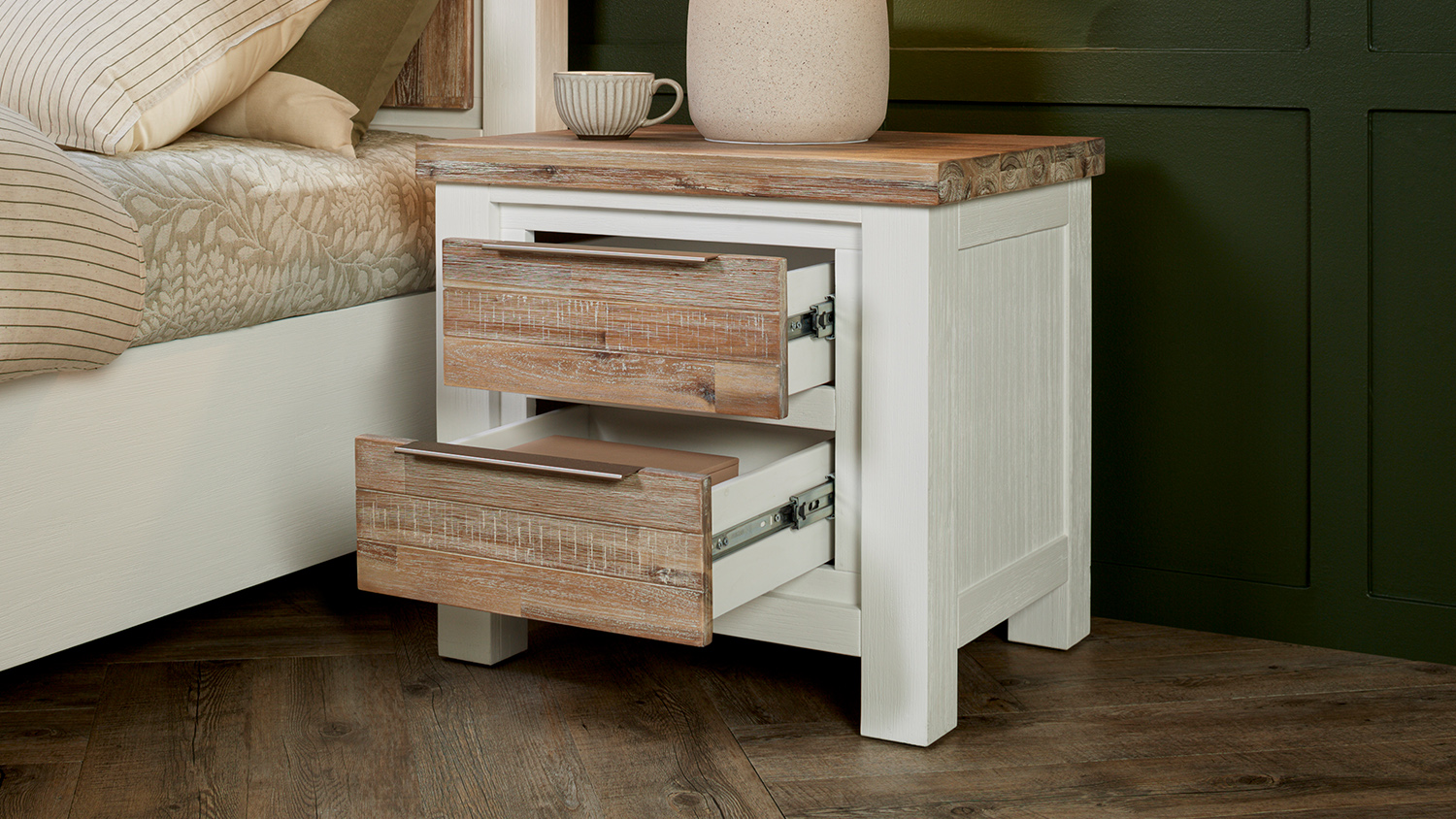 Homestead 2 Drawer Bedside Table