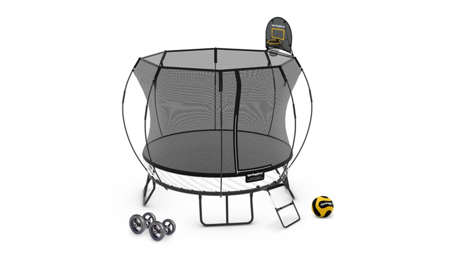 Springfree Compact Trampoline 2.7m x 1.9m Oval with Move Equipment Bundle