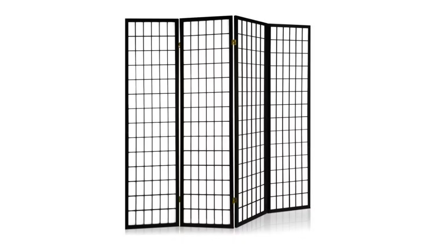 TSB Living 4-Panel Room Divider - Black/White