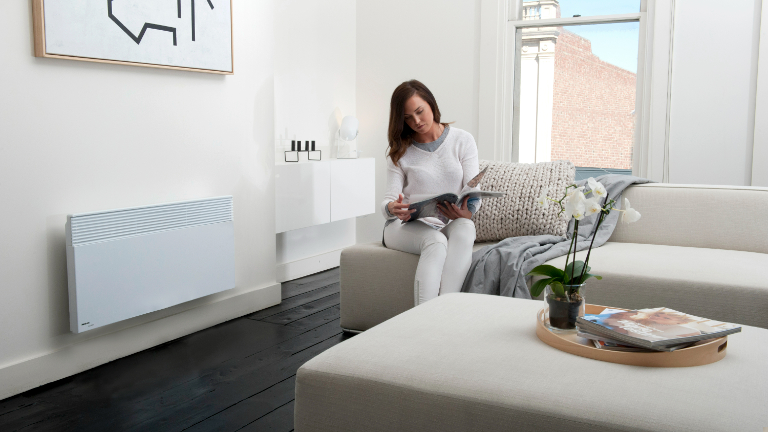 Noirot 2400W Panel Heater with Timer & Wi-Fi Connectivity - White (7358-8TPRO)