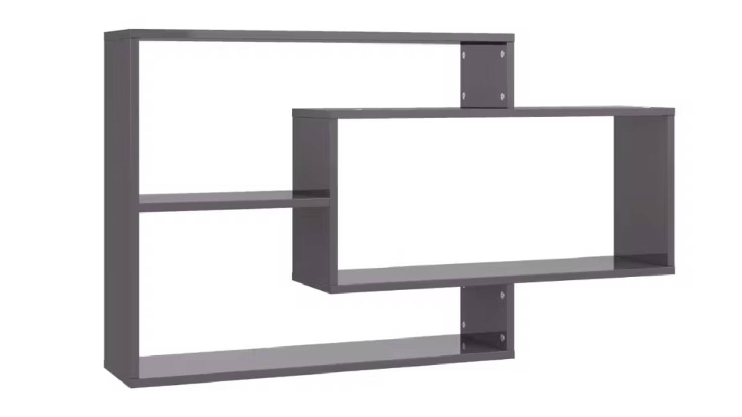 NNEVL Wall Shelves 104 x 20 x 58.5cm - Gloss Grey