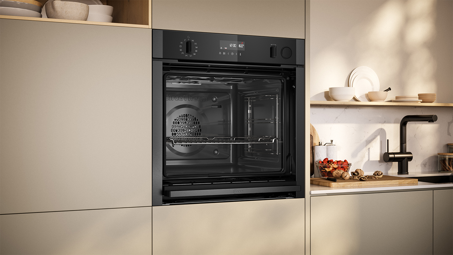 Neff 60cm Smart Built-In Steam Oven with 11 Programs - Graphite Grey (B5AVM7AG7A)