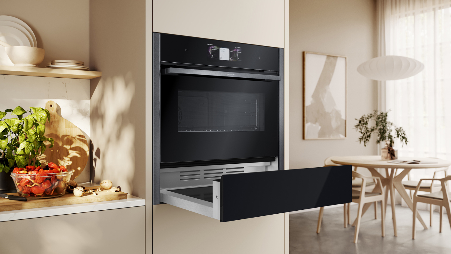 Neff 14cm Smart Built-In Warming Drawer - Graphite Grey (N24HA11G1B)