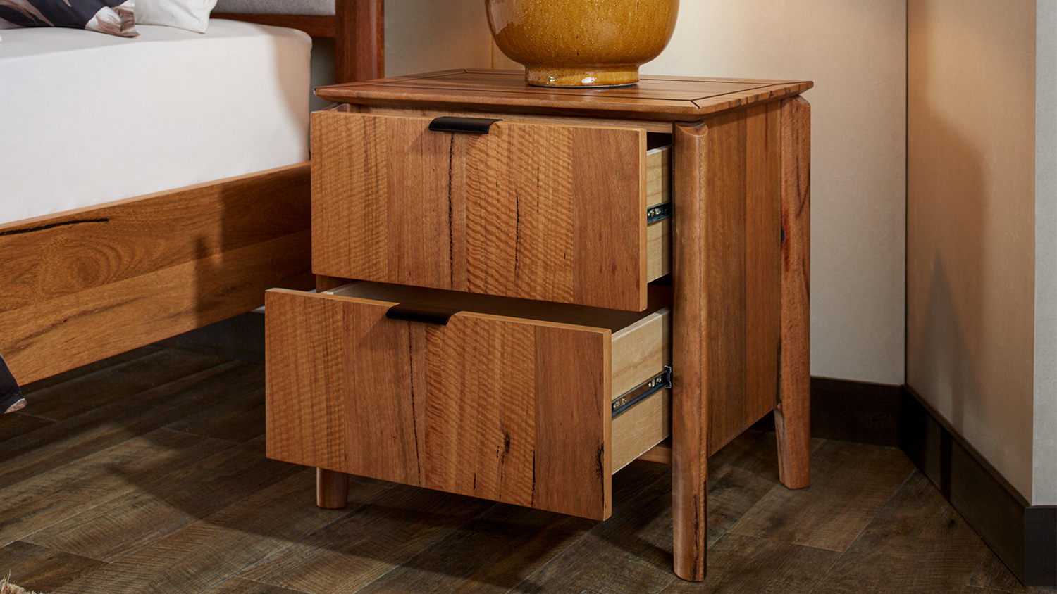 Cory 2 Drawer Bedside Table