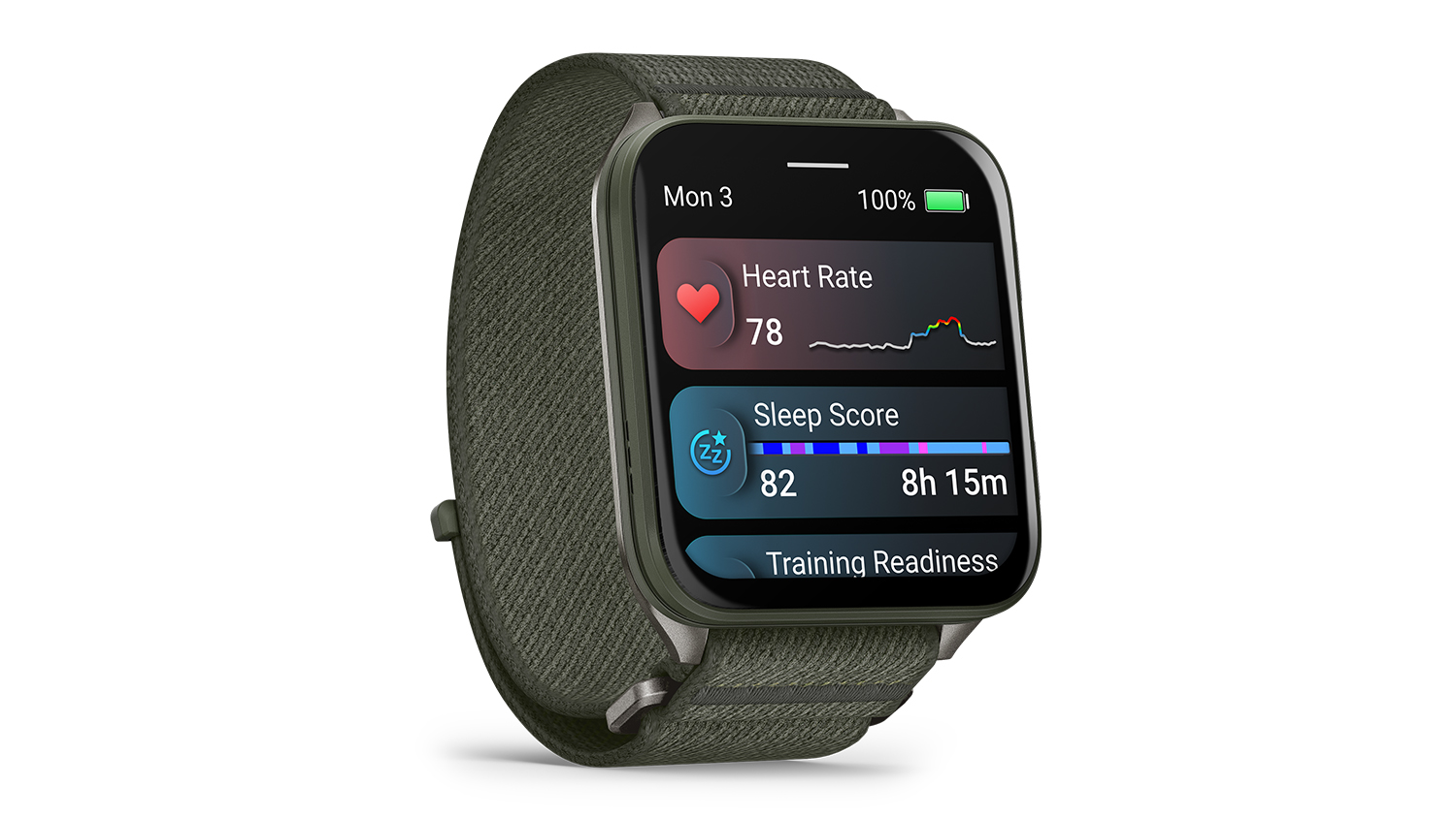 Garmin Venu X1 Smartwatch - Moss with Titanium Caseback and Moss ComfortFit Nylon Band (41mm Case, GPS, Bluetooth)