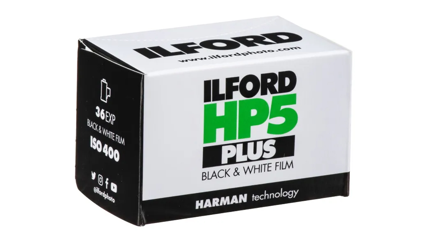 Ilford HP5 Plus ISO400 Black & White Negative Film - 35mm Roll Film (36 Exposures)
