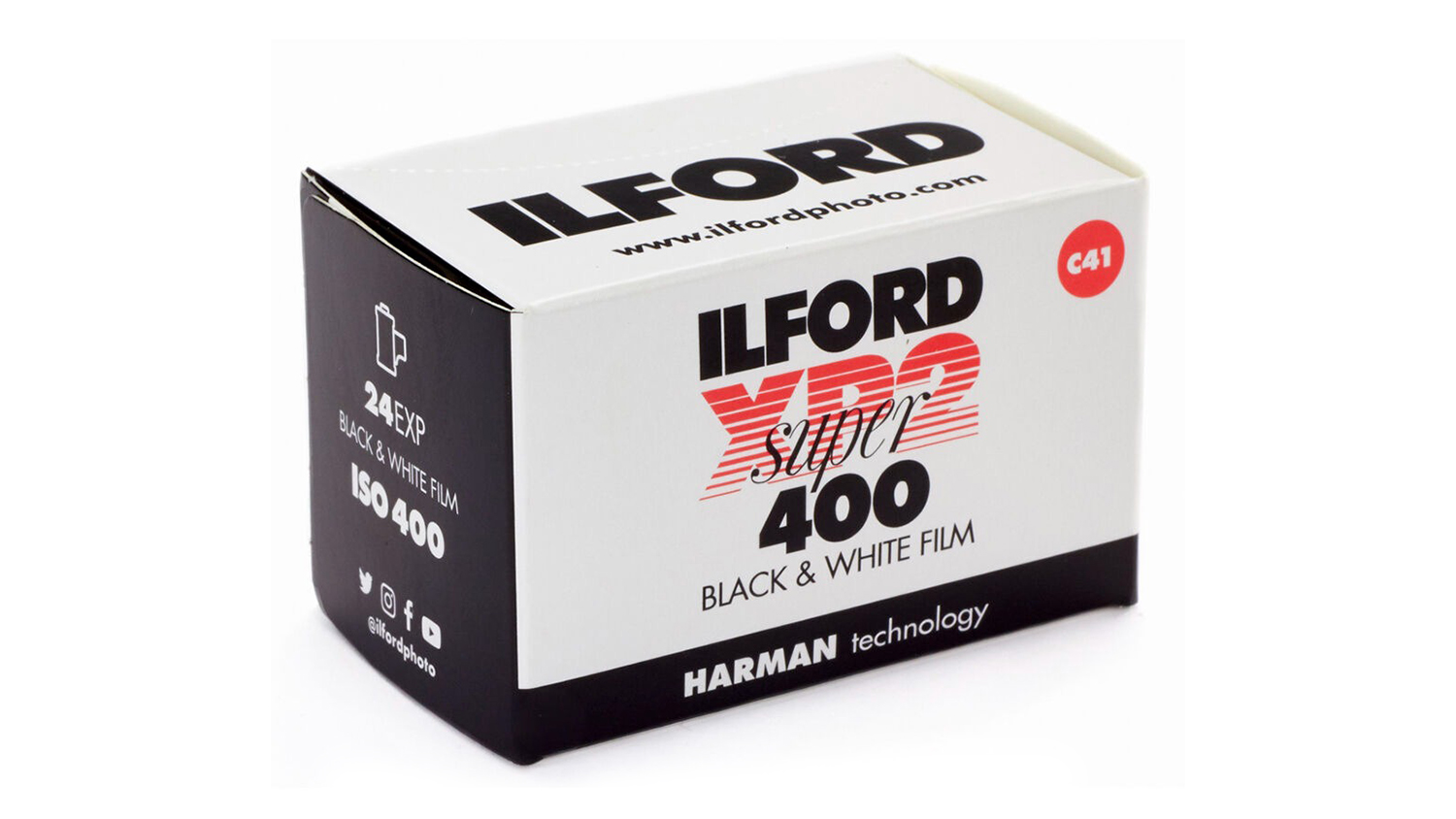 Ilford XP2 Super ISO400 Black & White Negative Film - 35mm Roll Film (36 Exposures)