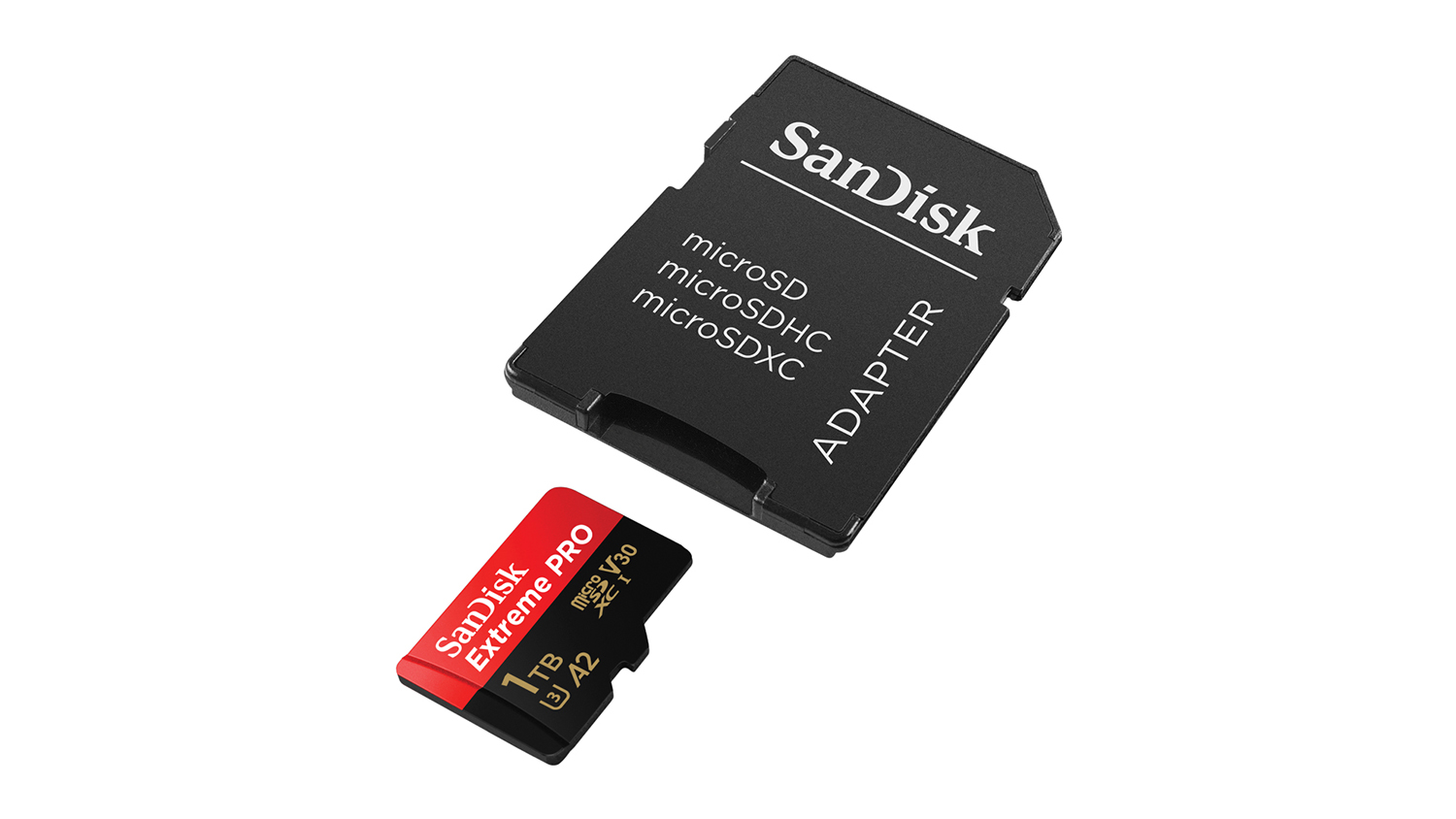 SanDisk Extreme Pro MicroSD Card with Adapter - 1TB (SQXCD, MICROSDXC, UHS-I, V30, U3, Read 200 MB/s)