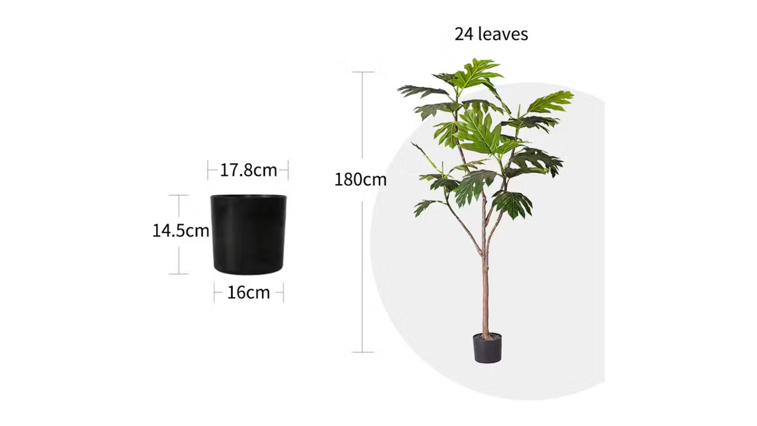 Soga Artificial Philodendron Plant 60cm