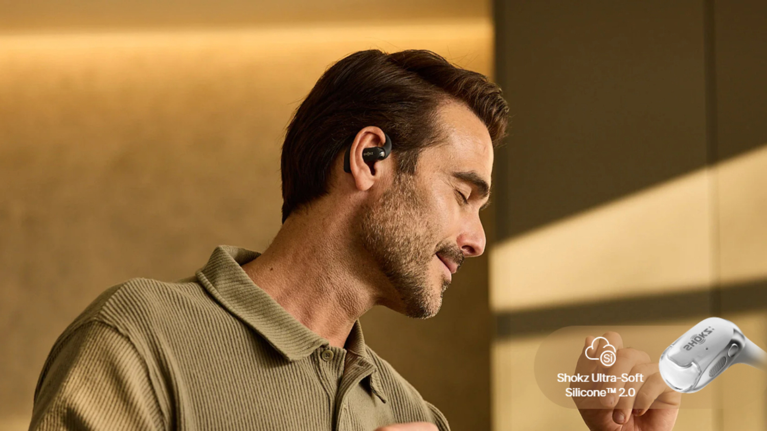 Shokz OpenFit 2+ True Wireless Open-Ear Headphones - Black (T921-ST-BK)