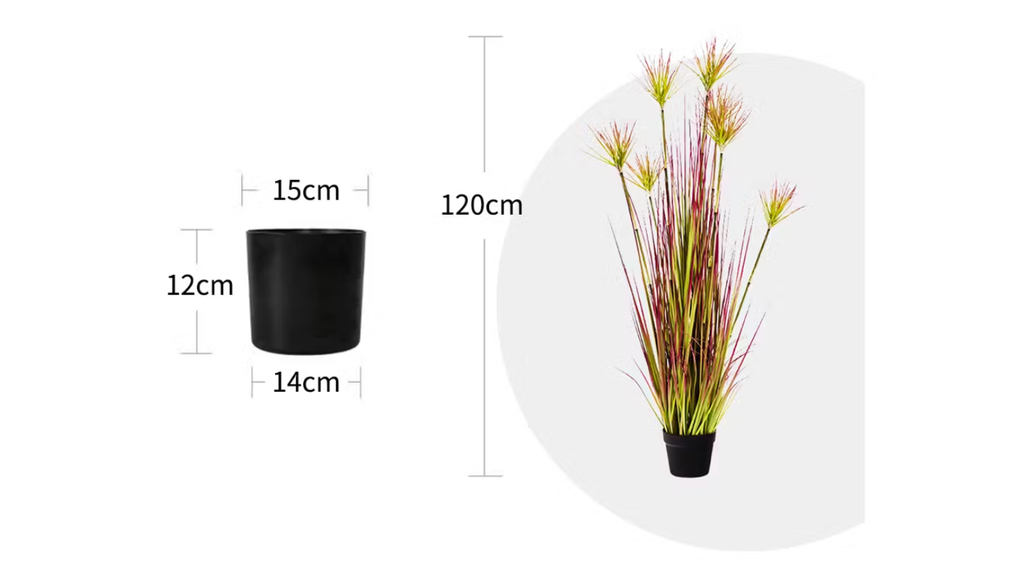 Soga Artificial Potted Papyrus Plant 120cm