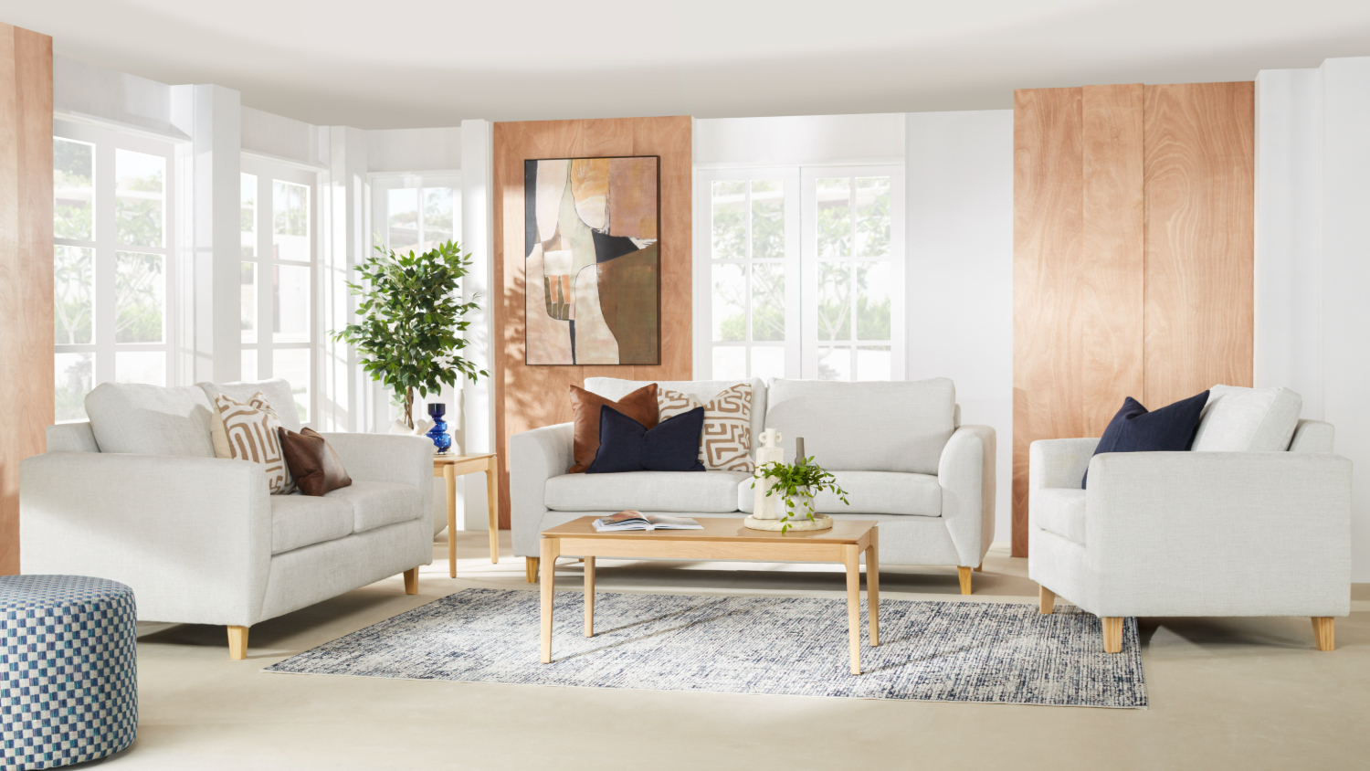 Nusa 2 Seater Fabric Sofa