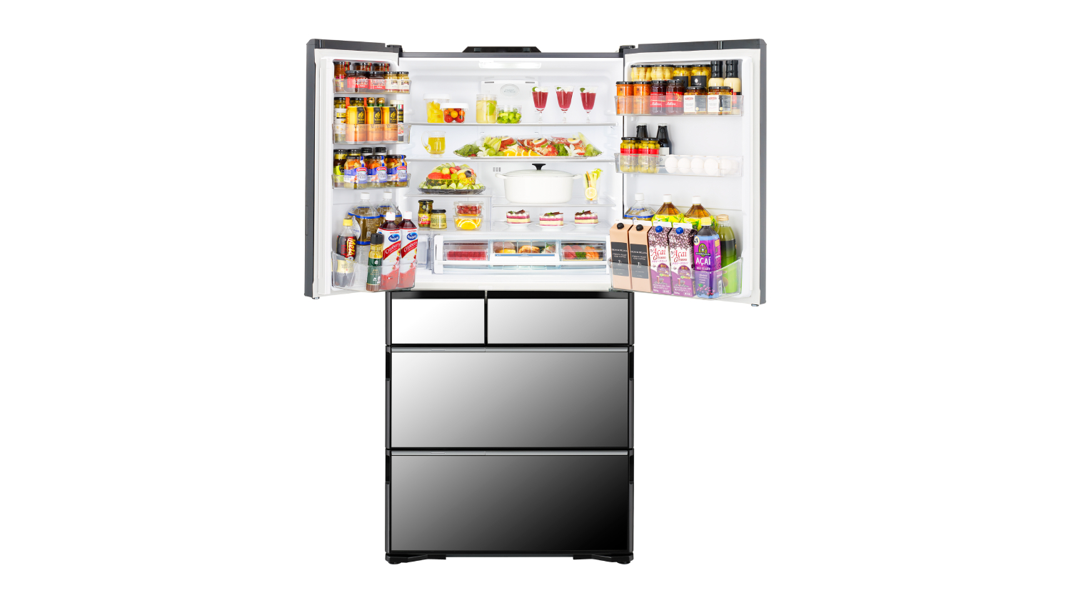 Hitachi 735L Multi Drawer Fridge Freezer - Crystal Mirror (R-ZX740RAX)