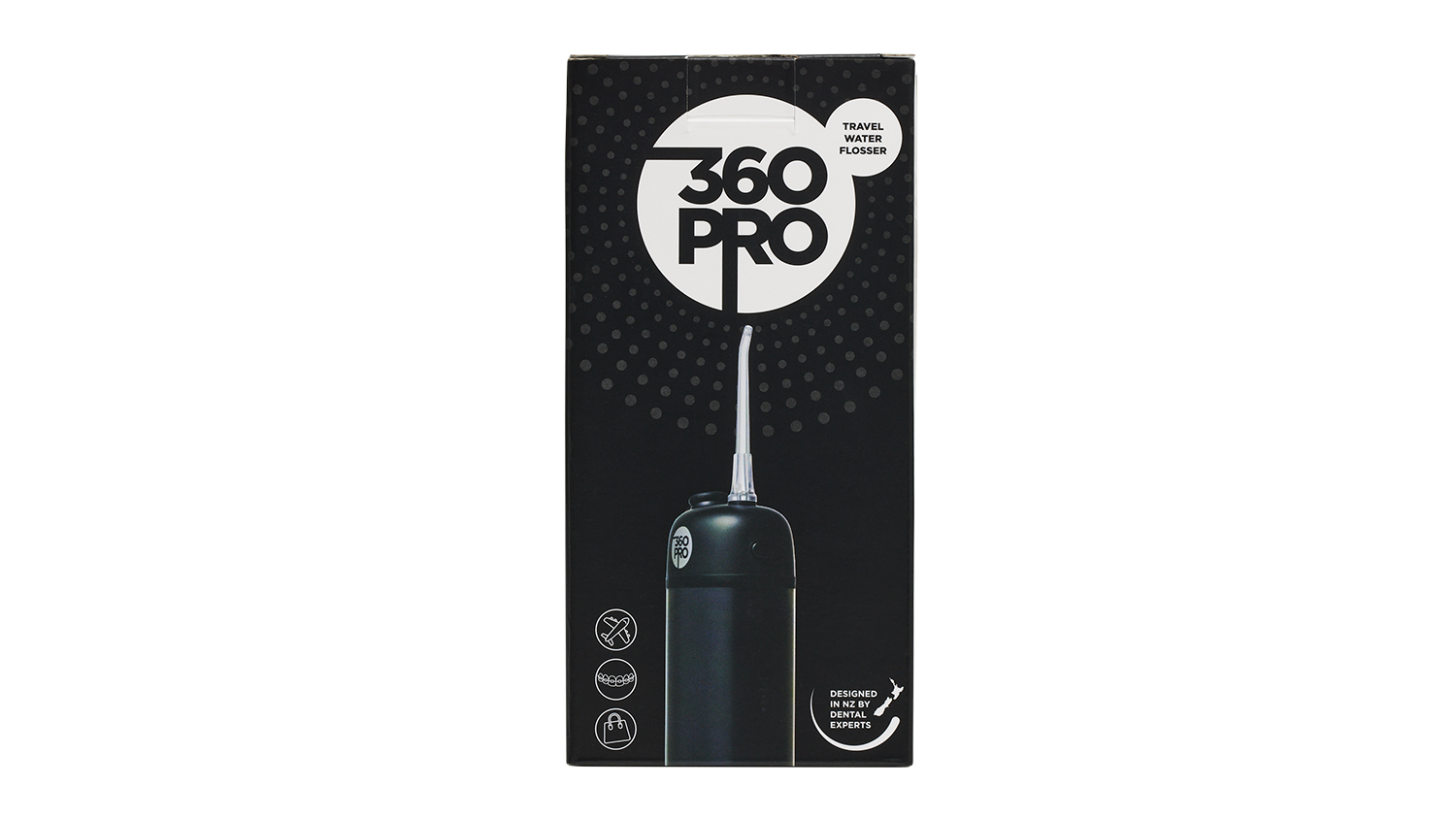 360PRO Cordless 150ml Travel Water Flosser - Black (FC5260B)