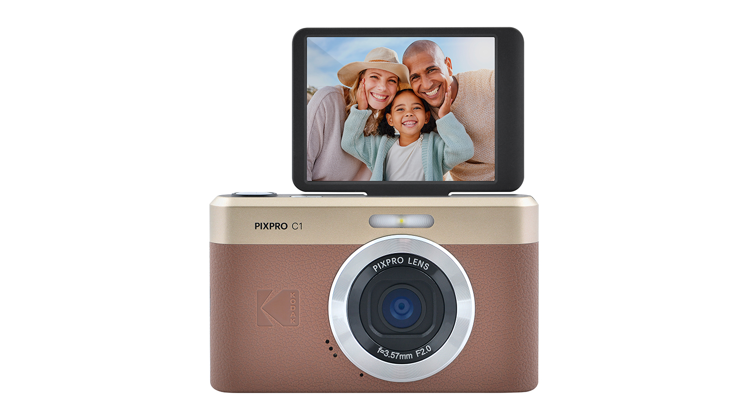 Kodak Pixpro C1 Digital Compact Camera - Brown | Harvey