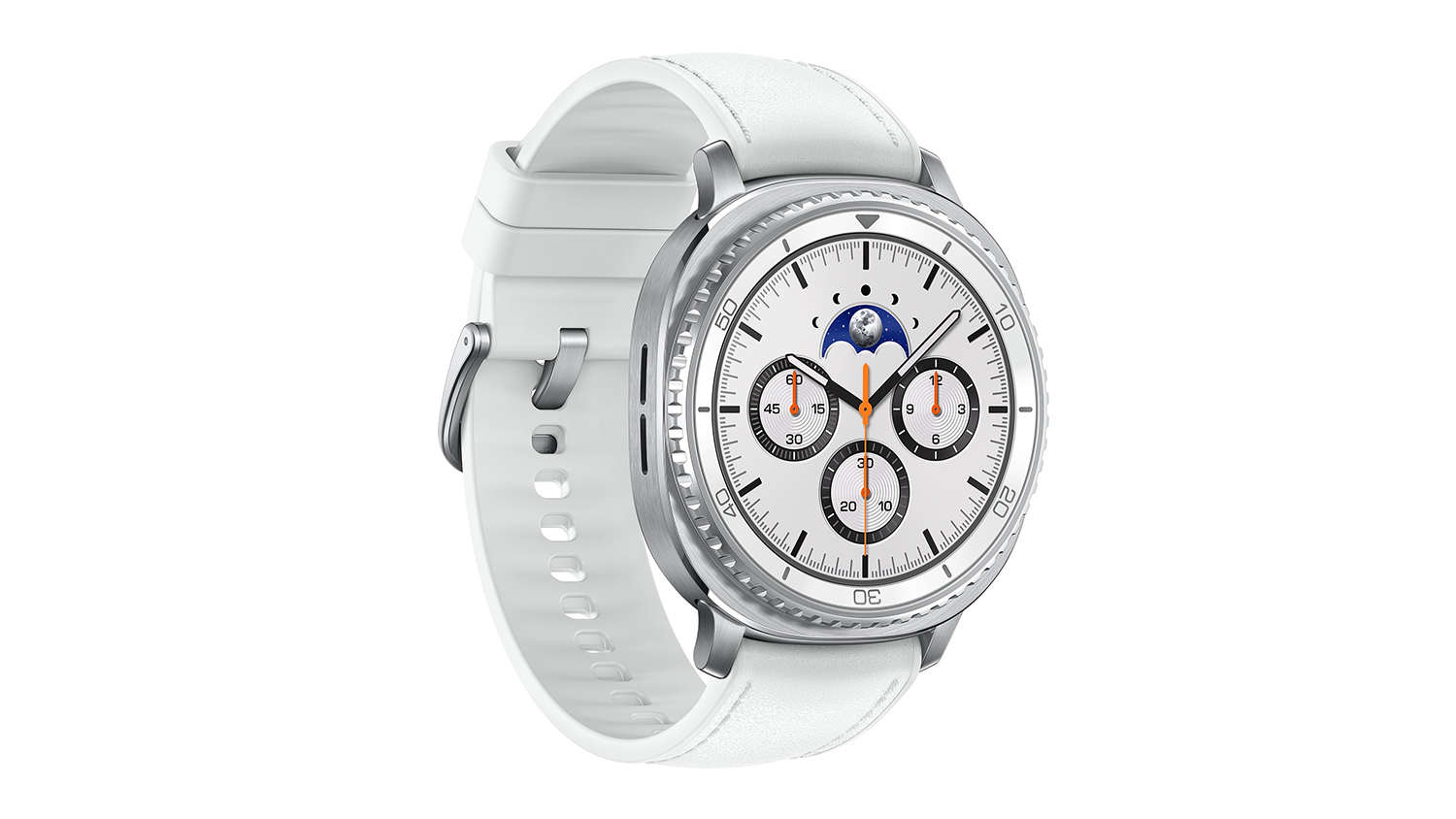 Samsung Galaxy Watch8 Classic Smartwatch - White Case with White Band (46mm Case, Cellular & GPS, Bluetooth)