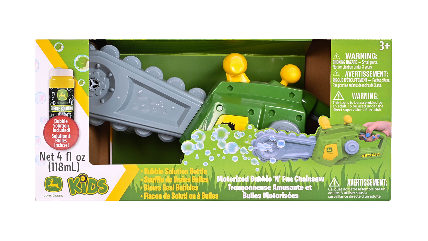 John Deere KIDS Toy Chainsaw with Bubble Blower