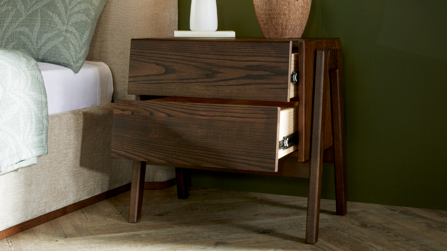 Alexa 2 Drawer Bedside Table