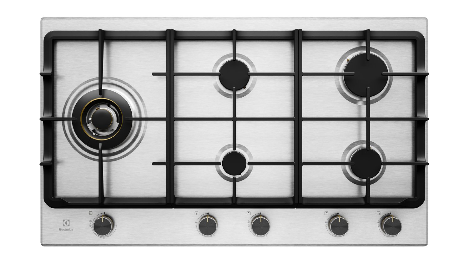 Electrolux 90cm 5 Burner Gas Cooktop - Stainless Steel (EHG955SE)