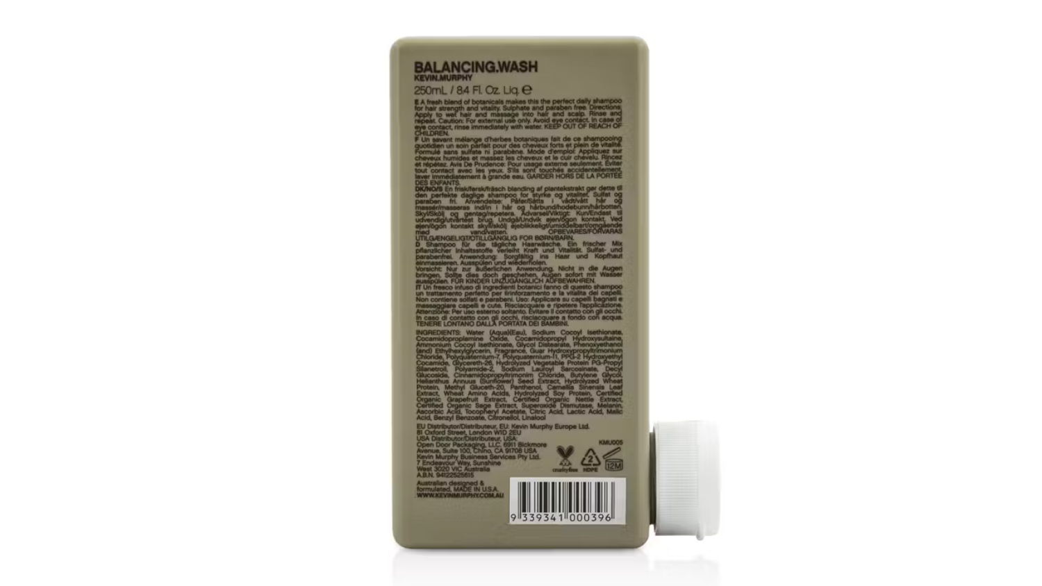 Kevin.Murphy Balancing. Wash (Strengthening Daily Shampoo - For Coloured Hair) - 250ml/8.4oz