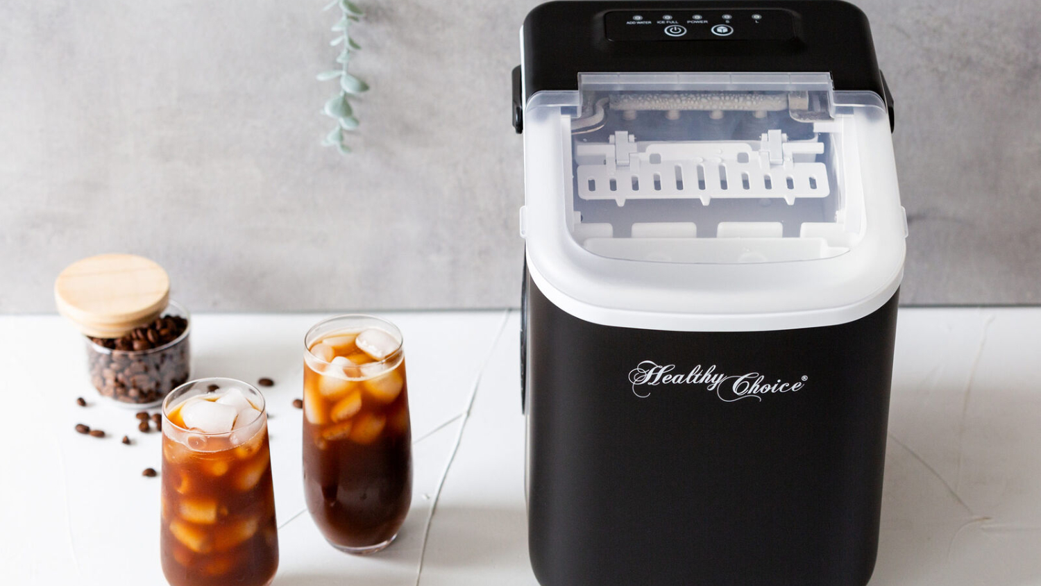 Healthy Choice Benchtop Ice Maker 1.1L - Matte Black