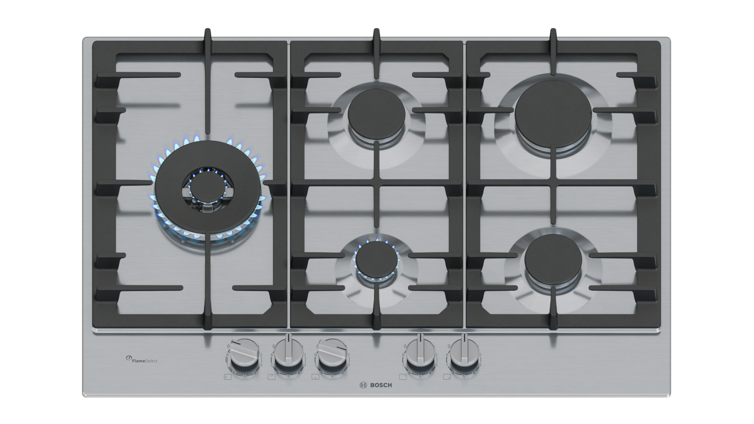 Bosch 75cm 5 Burner Gas Cooktop - Stainless Steel (PCS7A5I90A)