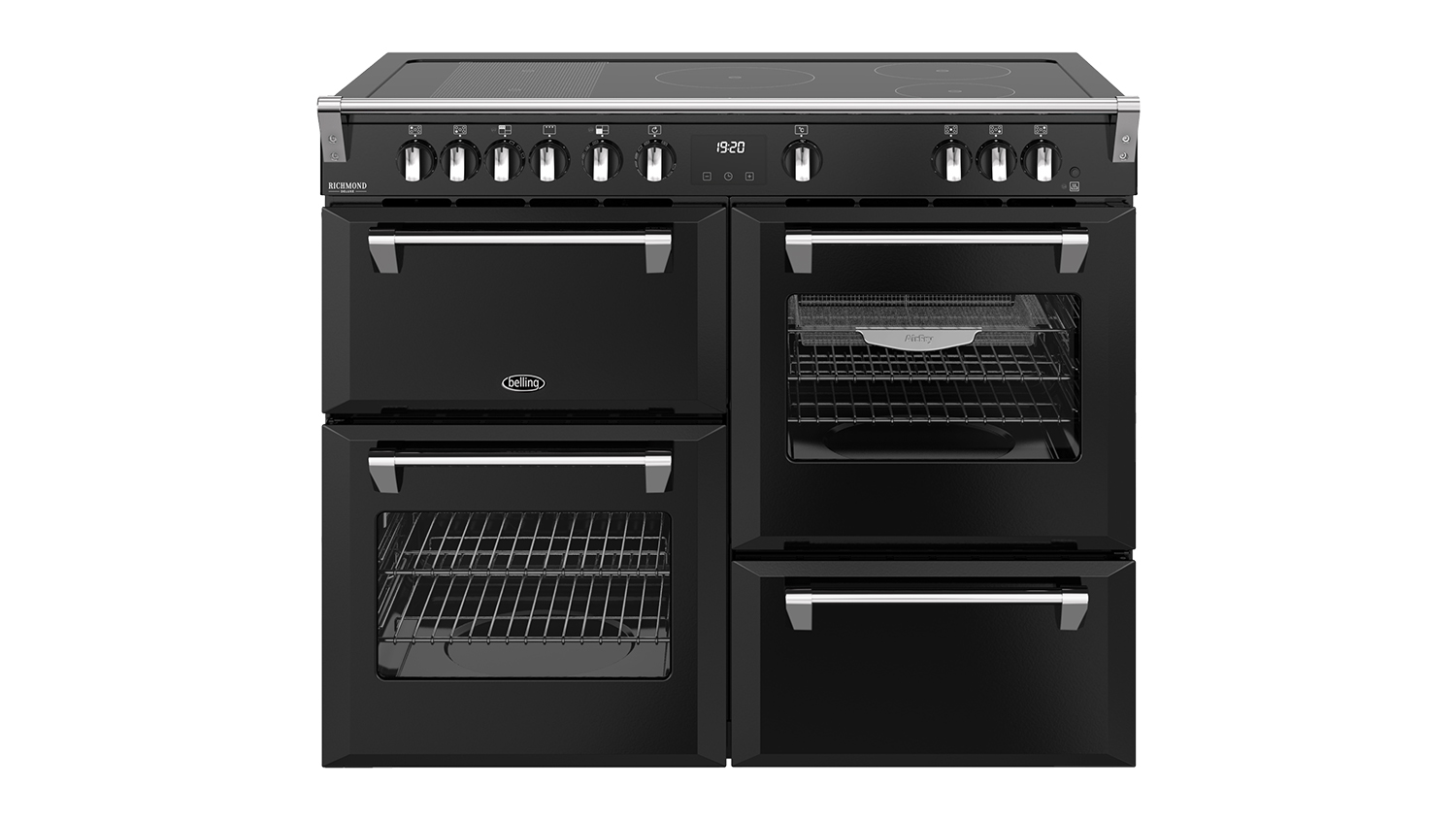 Belling 110cm Freestanding Oven with Induction Cooktop - Black (BRDX110INDBL)