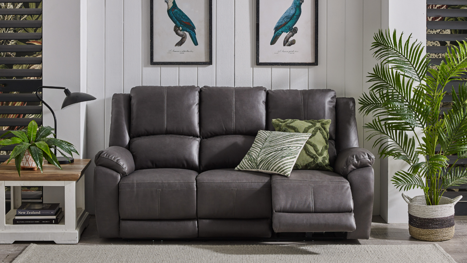 Gaucho 3 Seater Powered Superb Fabric Recliner Sofa