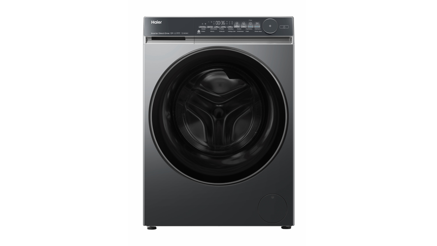 Haier 10kg Smart Front Loading Washing Machine with 14 Programs - Black (500 Series/HWF10NB1)