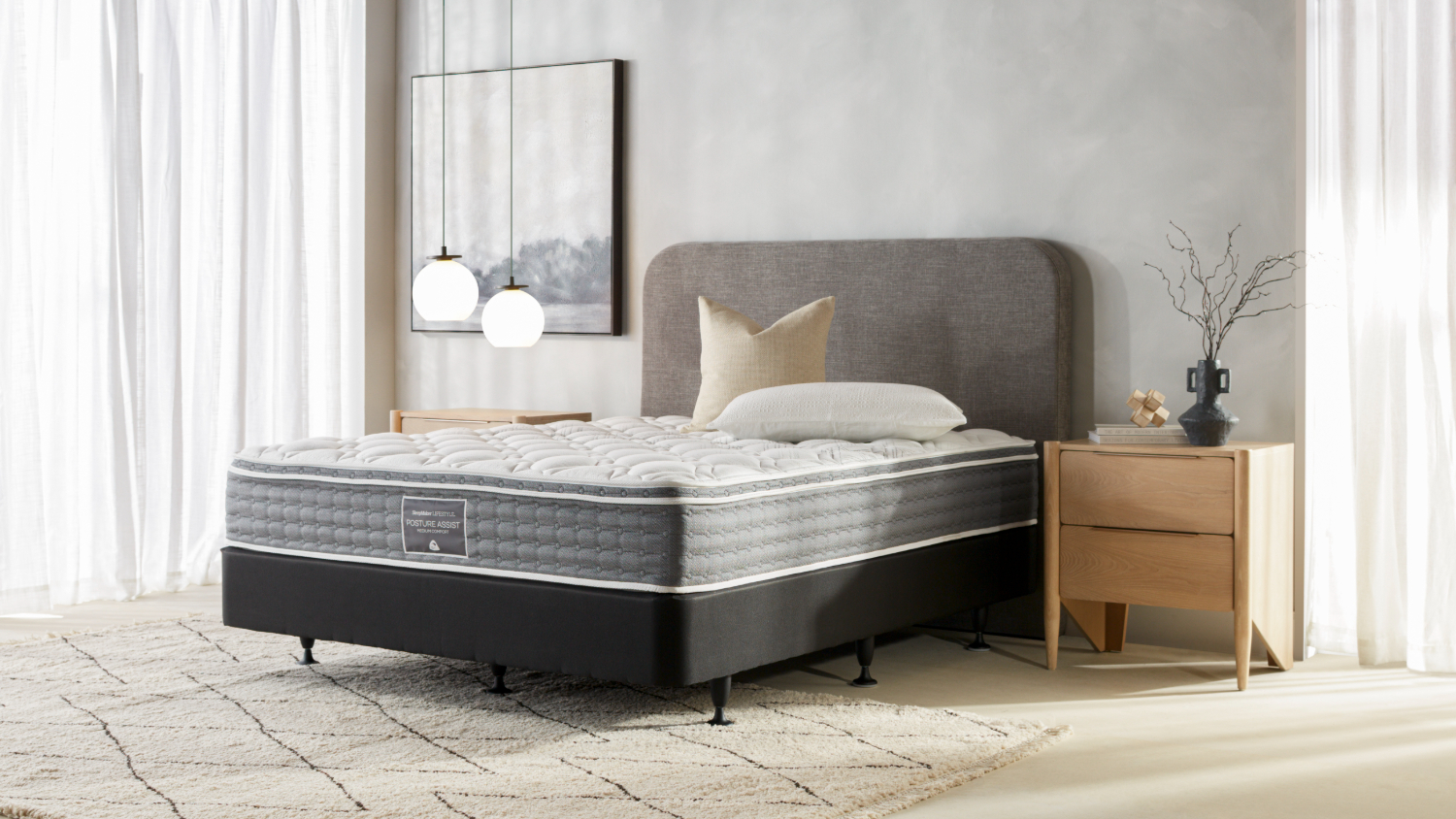 Posture Assist Medium Queen Mattress with Posture Assist Base by SleepMaker