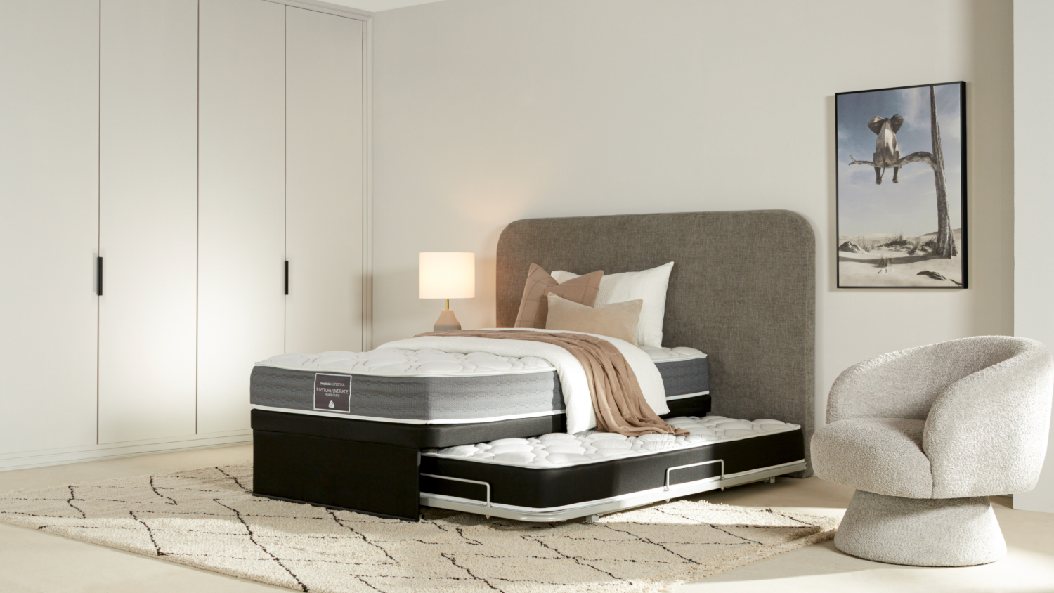 Posture Embrace King Single Trundler Bed by SleepMaker