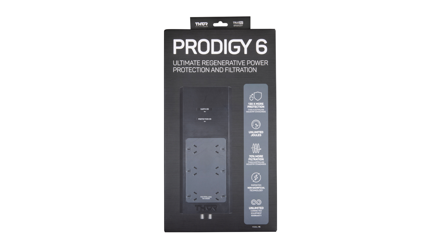 Thor Surge Protector Hub & Power Filter - 6 Power Sockets & Aerial - (Prodigy 6 - P6)