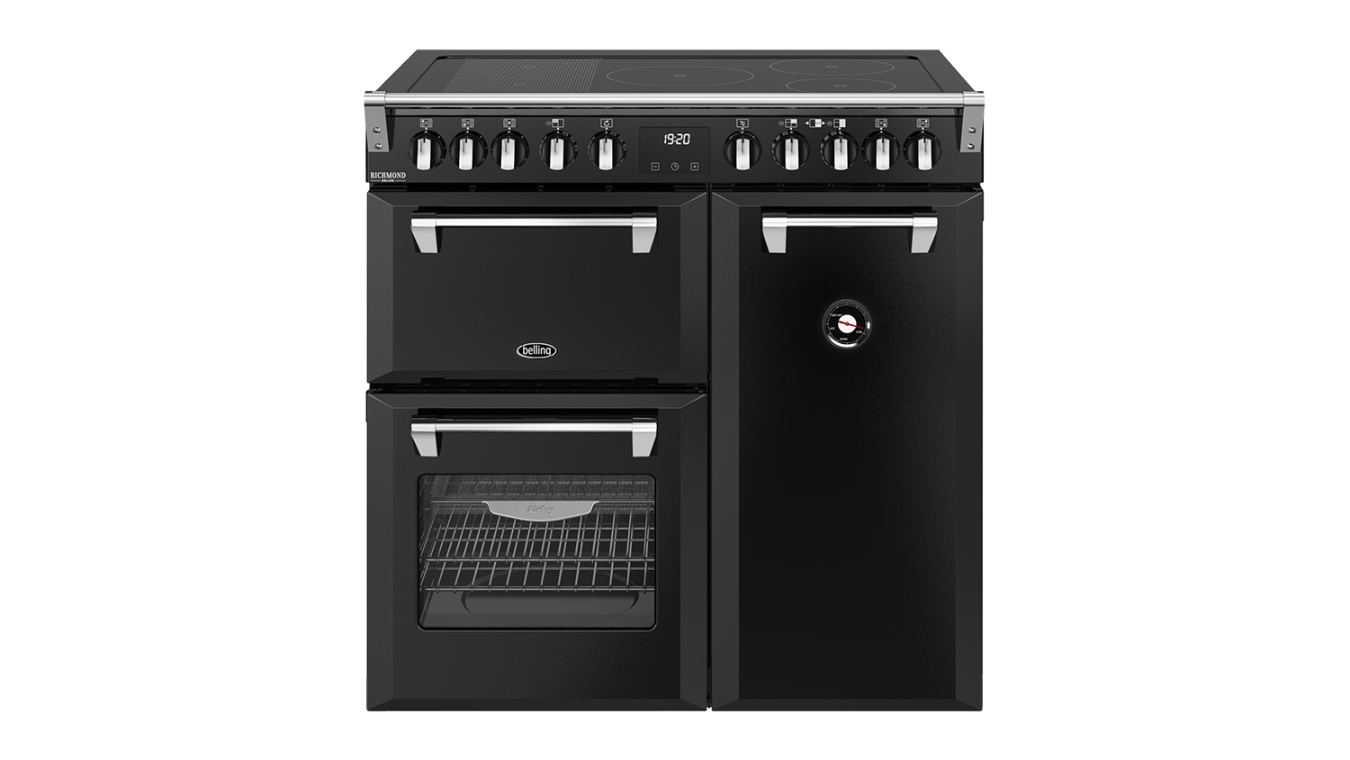 Belling 90cm Freestanding Oven with Induction Cooktop - Black (BRDX90INDBL)