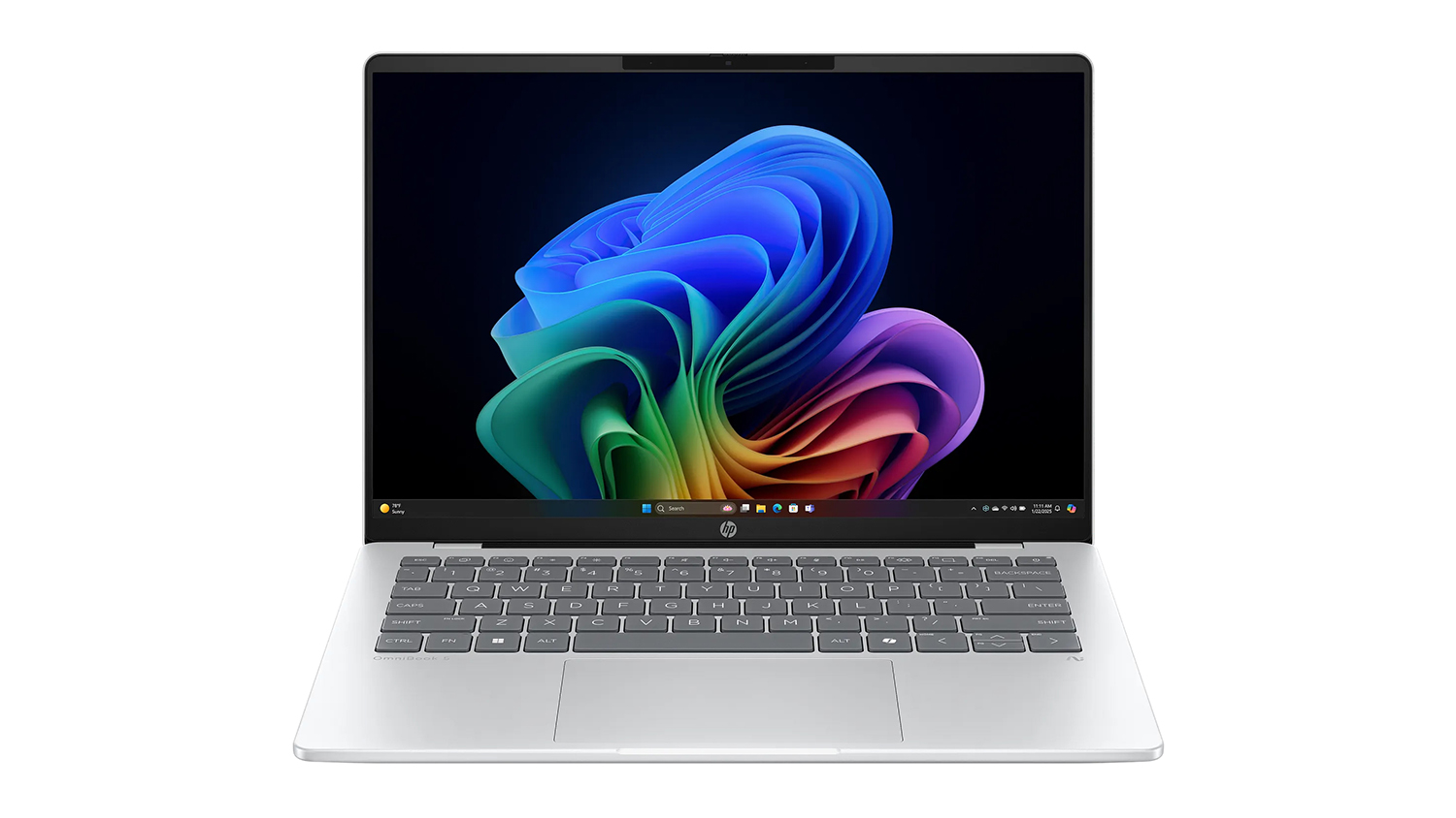 HP OmniBook 5 14" Laptop - Snapdragon X 16GB-RAM 512GB-SSD Copilot+ PC - Glacier Silver (14-HE00013QU)