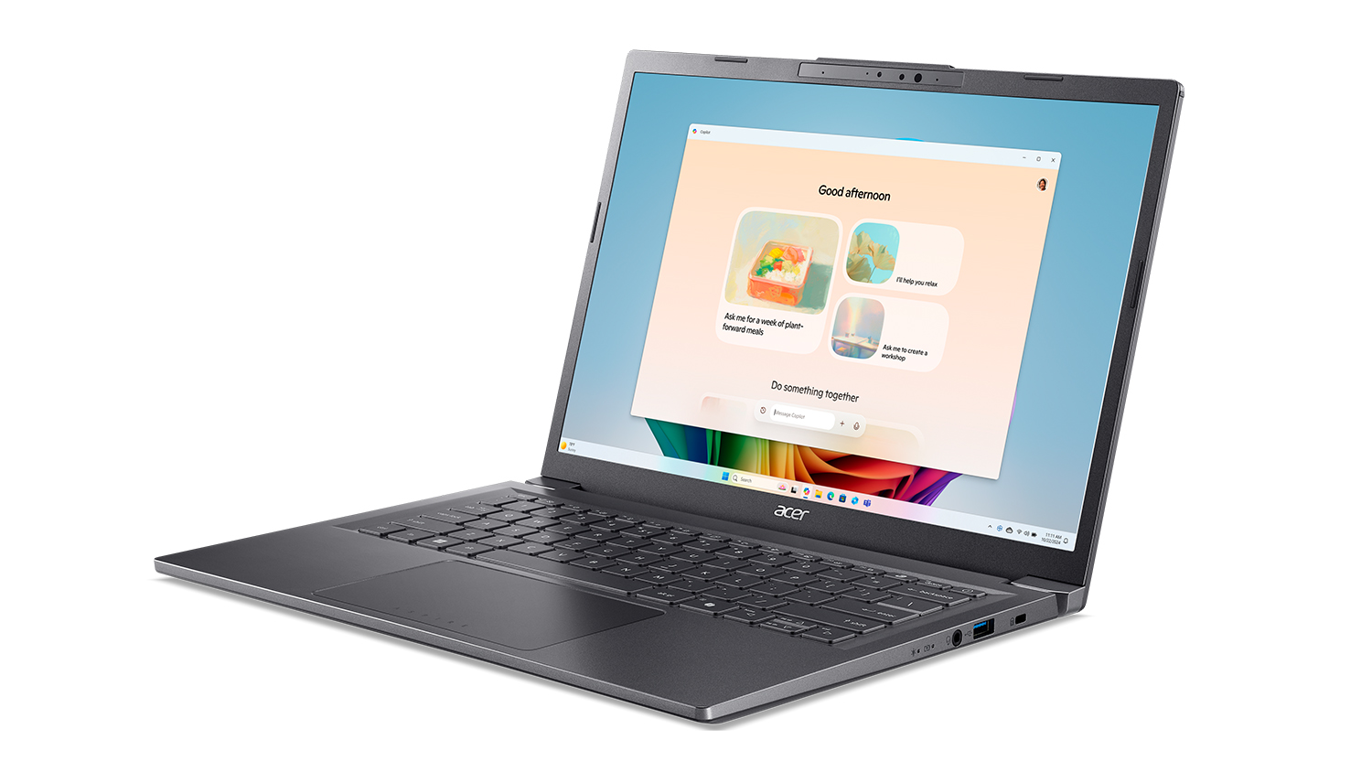 Acer Aspire AI 14" Laptop - Intel Core Ultra 5 16GB-RAM 512GB-SSD Copilot+ PC - Steel Grey (A14-52M-548P)