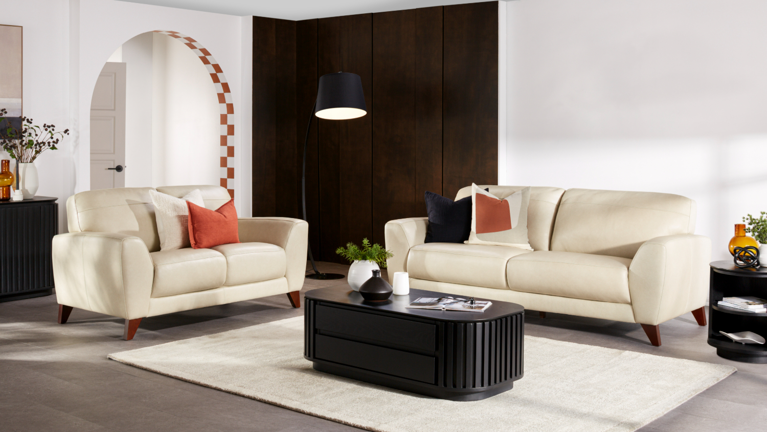 Ortona 2 Seater Leather Sofa