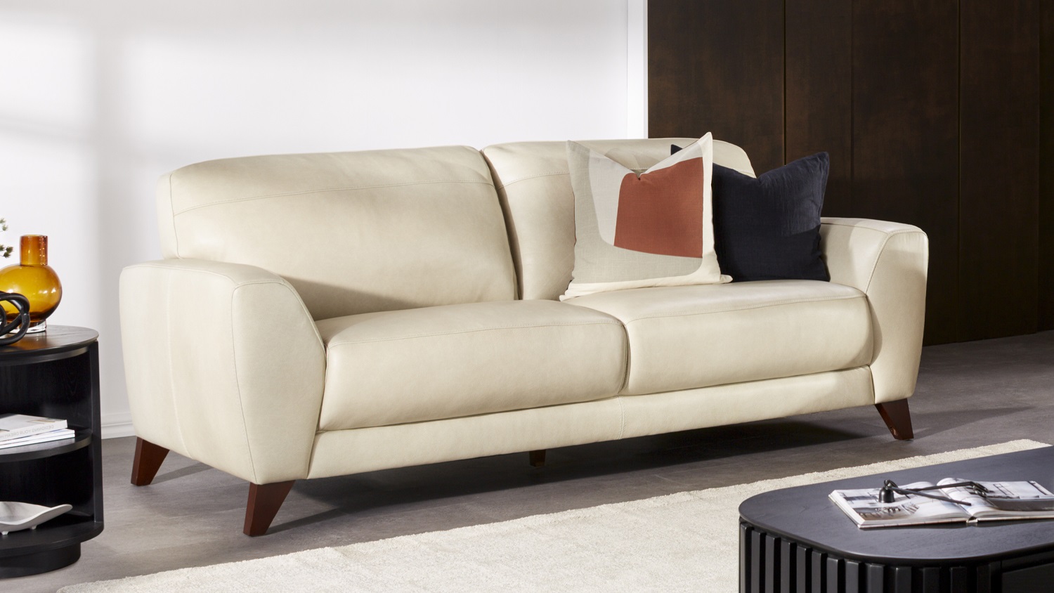 Ortona 3 Seater Leather Sofa