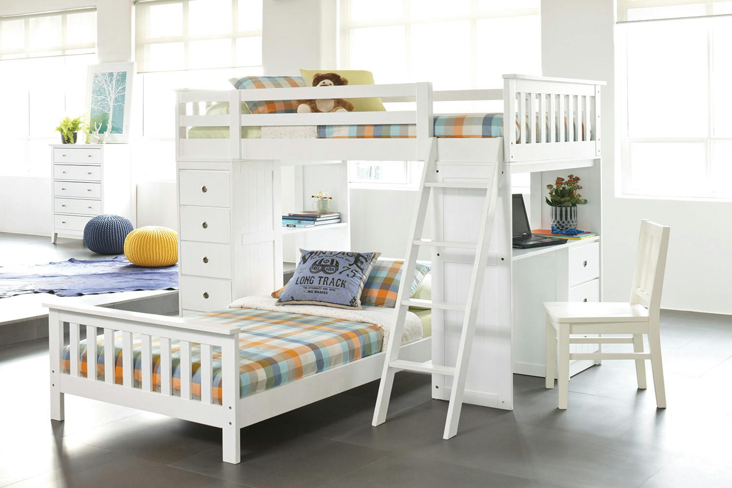 Astro Loft Bunk Bed Frame By John Young Furniture Harvey Norman