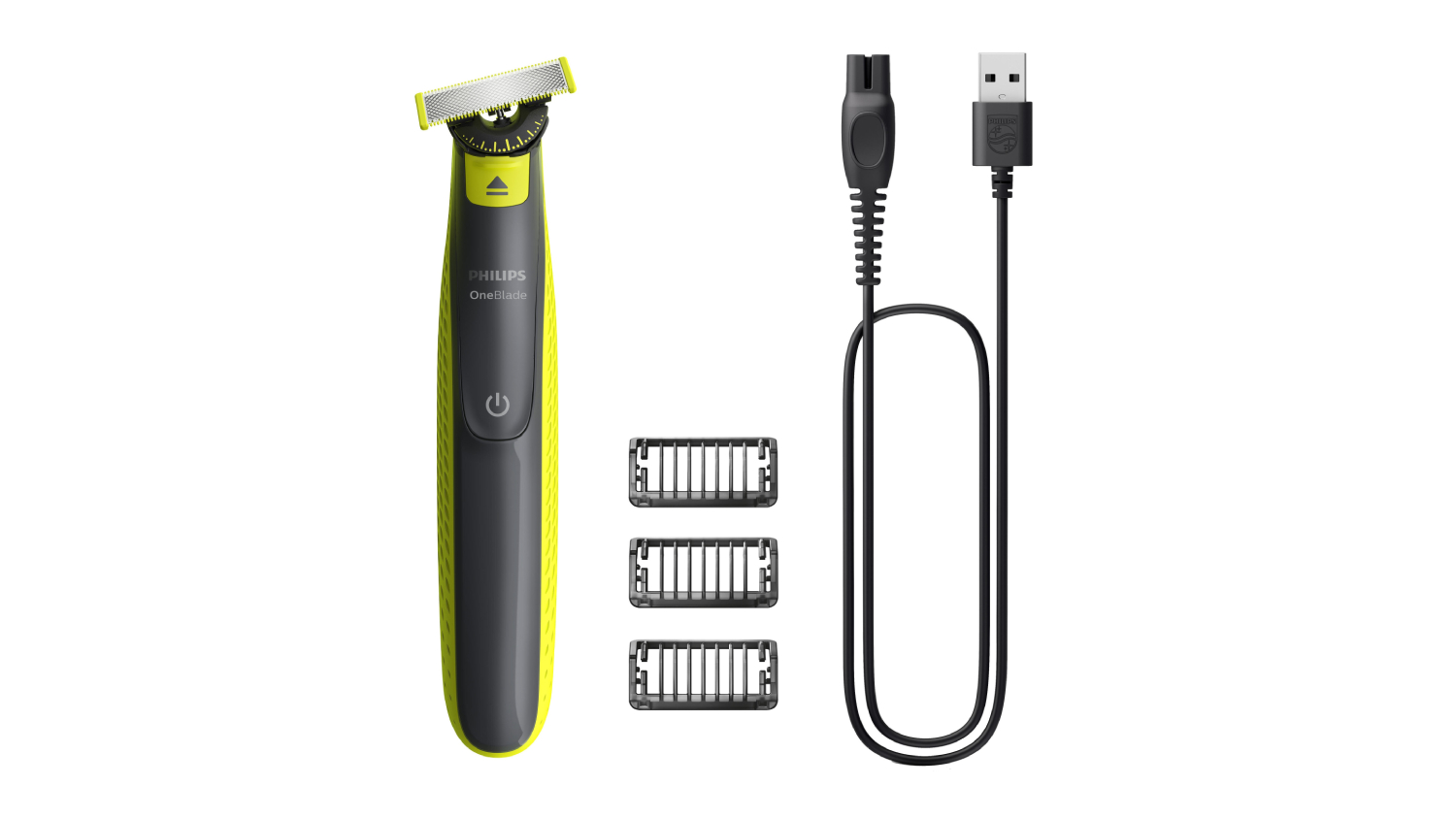 Philips OneBlade 360 Wet & Dry Cordless Face Shaver & Groomer - Black & Lime (QP2724/23)