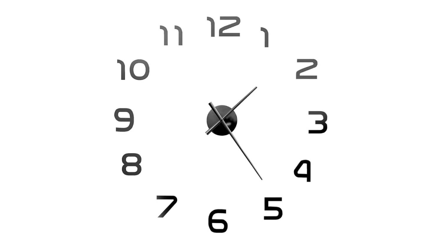 NNEVL Floating Wall Clock Modern Style 100cm - Black