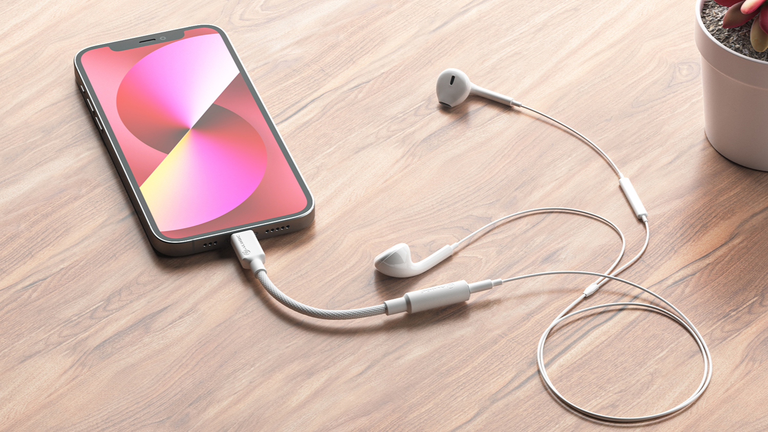 Alogic Elements Pro Lightning to 3.5mm Audio Adapter 10cm - White (ELP8P35A-WH)