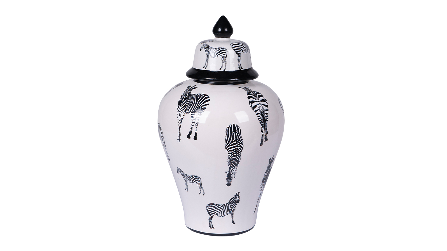 Zoe Zebra Ginger Ceramic Jar - Small