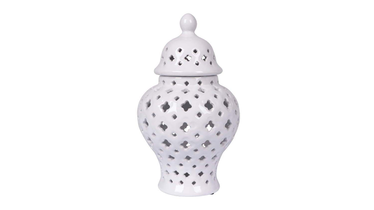 Barclay Lattice Ginger Ceramic Jar - Medium