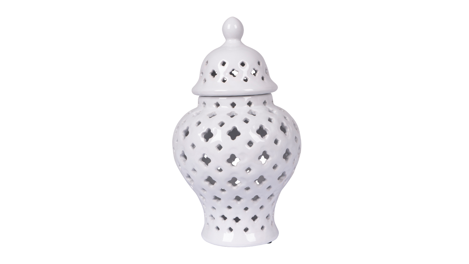 Barclay Lattice Ginger Ceramic Jar - Small