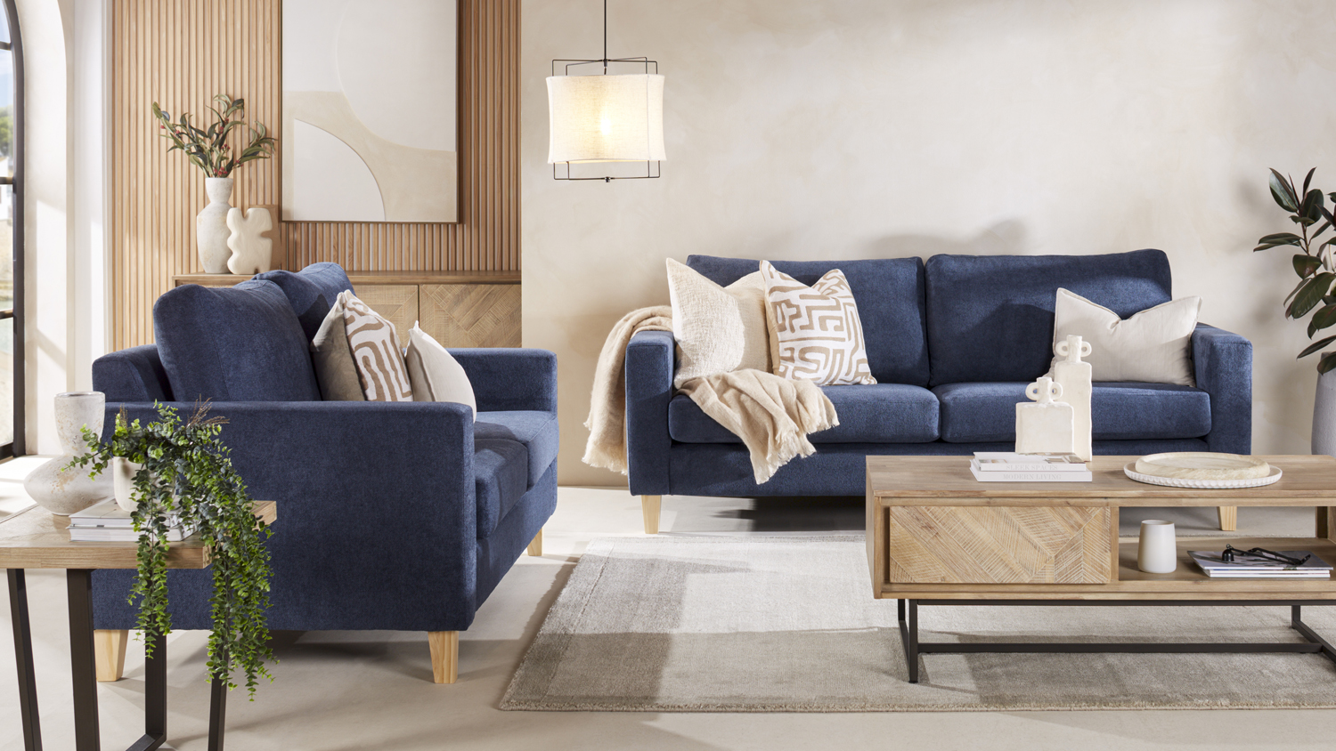 Harper 2 Piece Fabric Lounge Suite